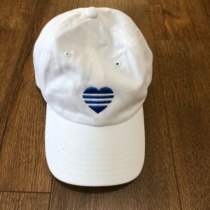 💙Adidas Golf Hat White with Blue Heart